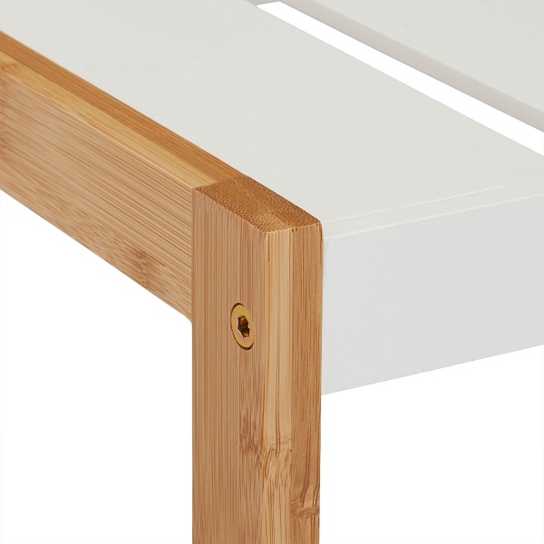 Szafka na buty Giselda bambusowa biała - Intesi